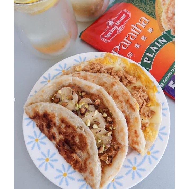 Combo 4 Túi Bánh Roti Parathe  Vị Truyền Thống Spring Home Singapore