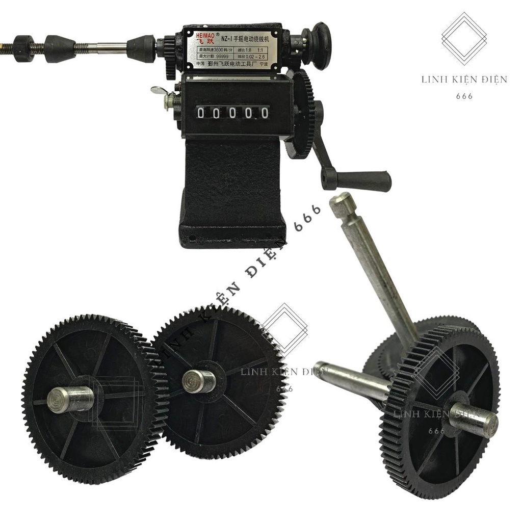 Nhông máy quấn dây đồng motor giá rẻ bằng nhựa cứng thay thế trên bàn quấn cuộn dây biến áp nhảy số
