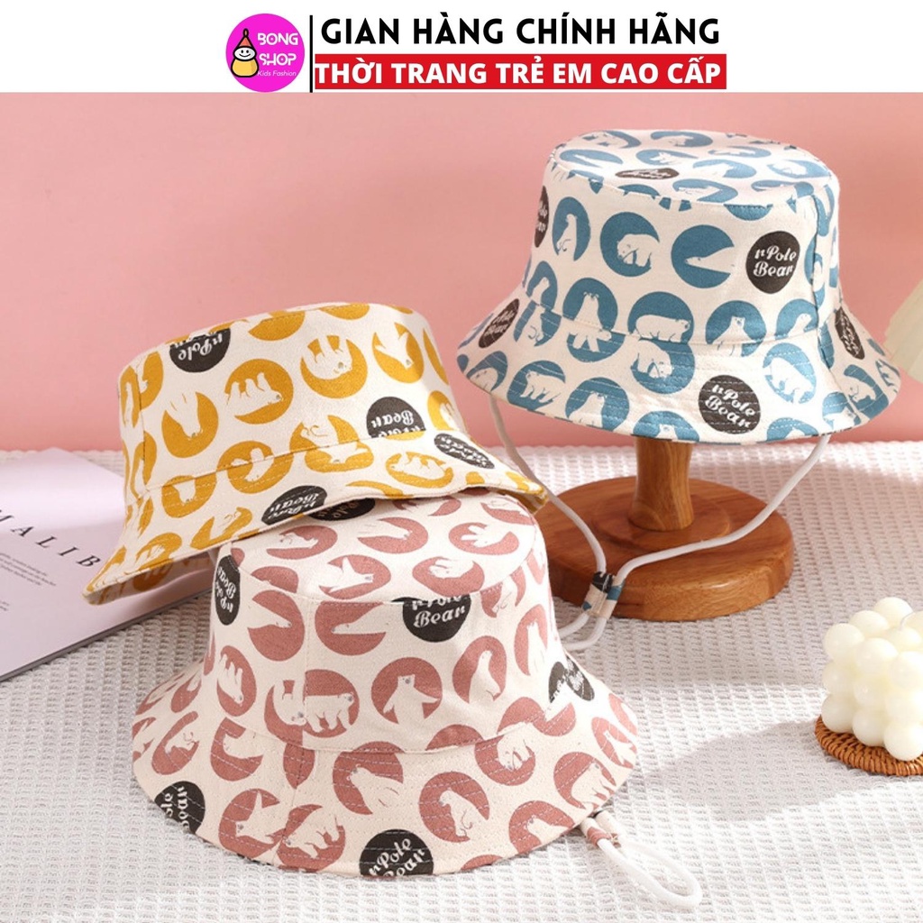 Mũ tai bèo in hoạ tiết hoạt hình phong cách Hàn Quốc thời trang dễ thương cho bé