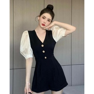 Jumpsuit short thân vải umi phối tay voan cao cấp, mềm mịn, co giãn thoải mái. rất xinh