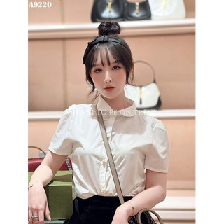 Áo sơ mi cúc ngọc cổ sen omn85