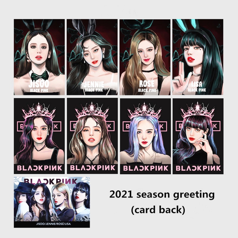Đen Bộ Ảnh lomo card Nhóm Nhạc Blackpink 2022 Weleoming Colleelion