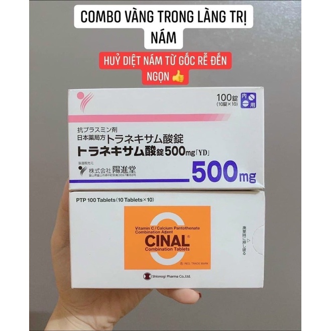 Viên Uống Transamin Cinal C trắng da mờ thâm nám 100 viên Nhật Bản