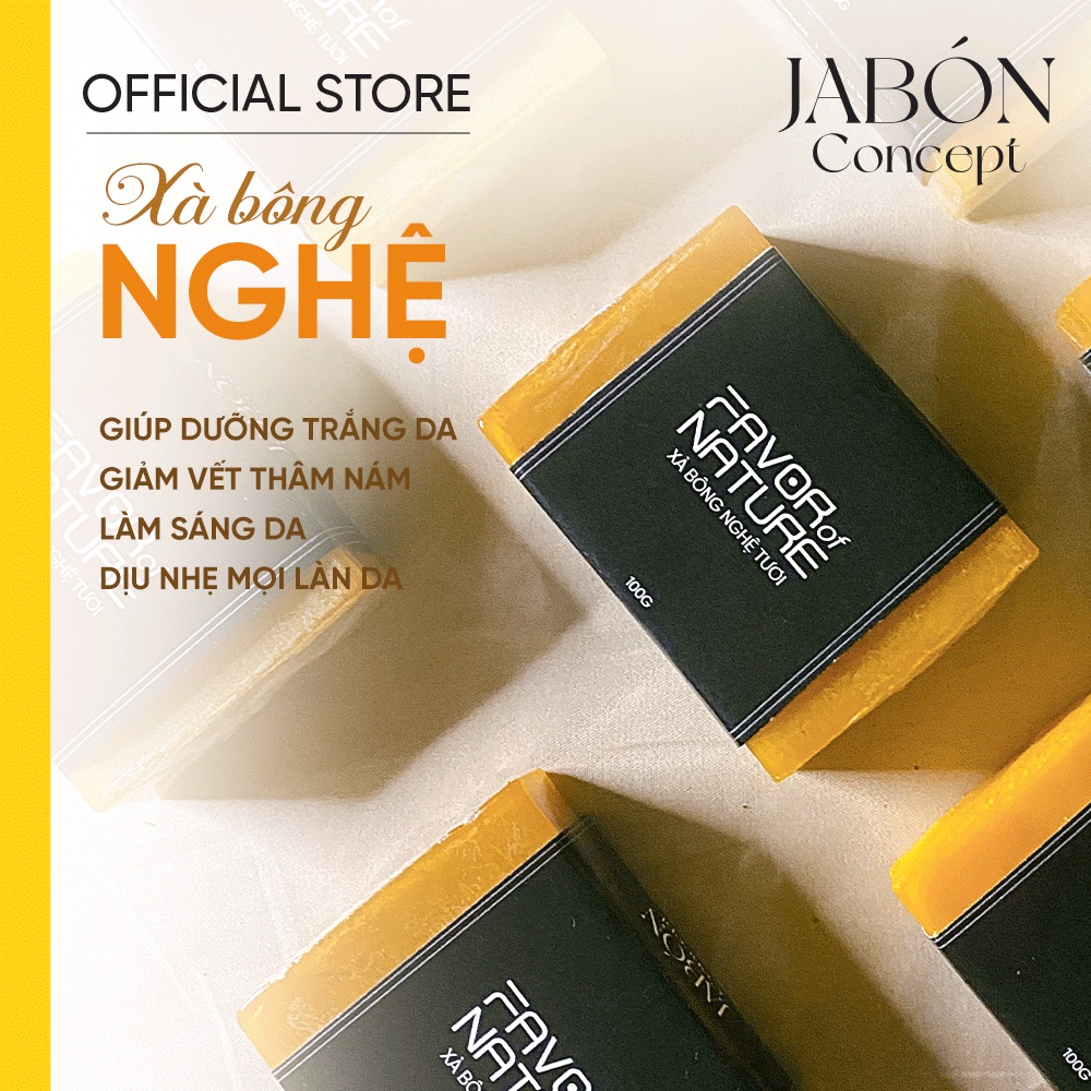 Xà bông Nghệ Mật Ong Thiên Nhiên Nhẹ Dịu Giảm Thâm Làm Sáng Da - Jabón Concept