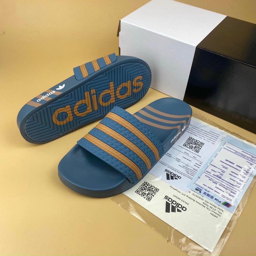 Dép nam adidas Mẫu mới nhất Hot 2023, Dép adidas đế cao su non Form dáng thể thao
