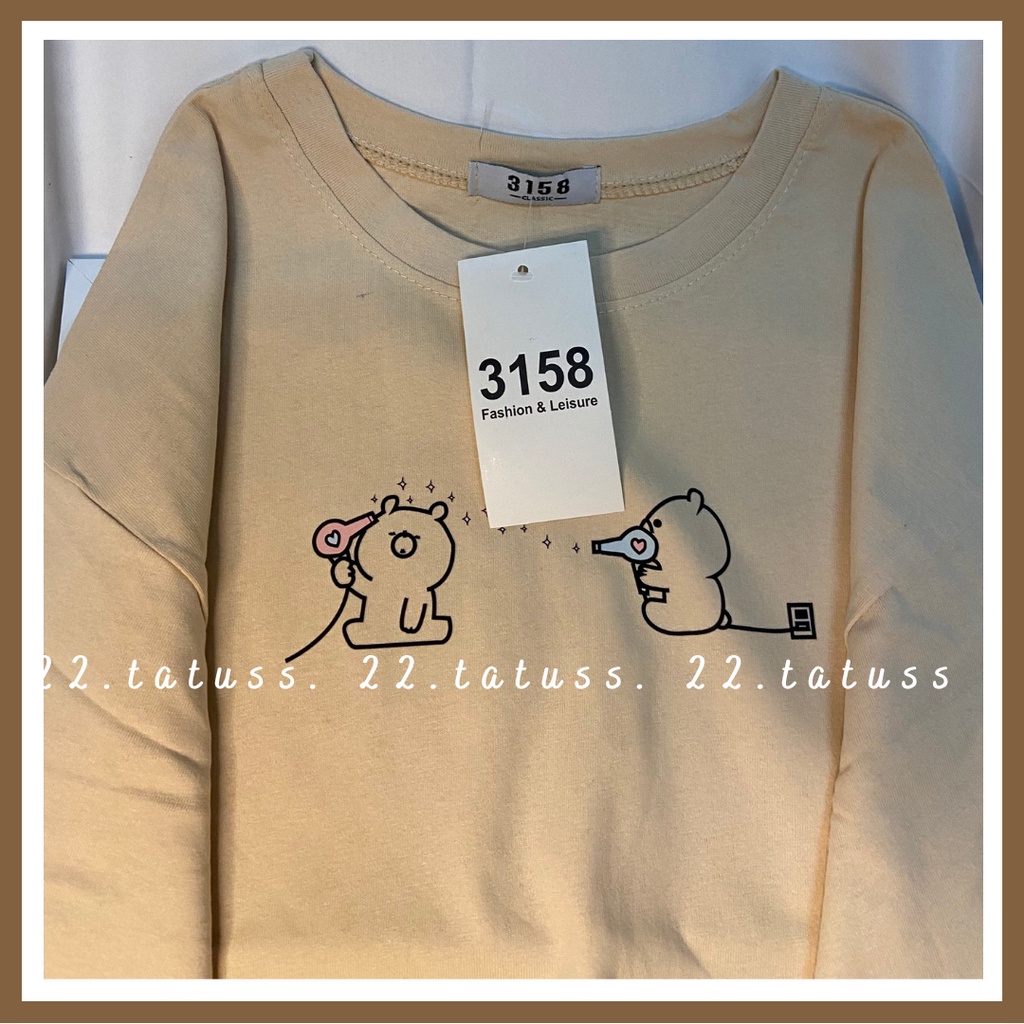 Áo thun cotton dày dặn đứng form 2 GẤU