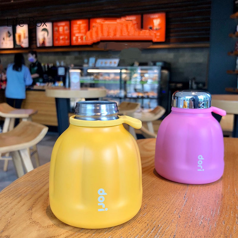 Bình Nước Giữ Nhiệt Bằng Thép Không Gỉ 304 Họa Tiết Hoạt Hình Dễ Thương