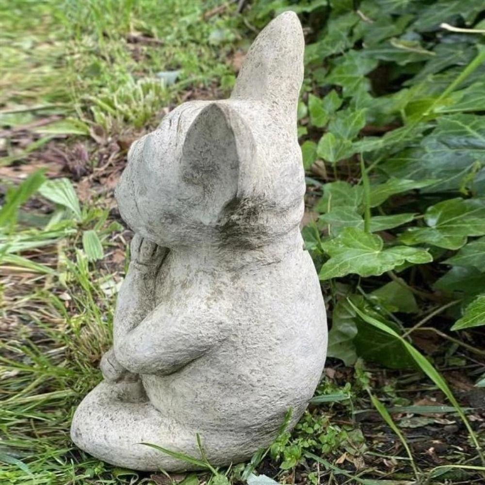 Mô Hình Chú Chó Bull Ngồi Thiền Bằng Nhựa Resin Bền Tinh Tế Chất Lượng Cao Điêu Khắc Thủ Công