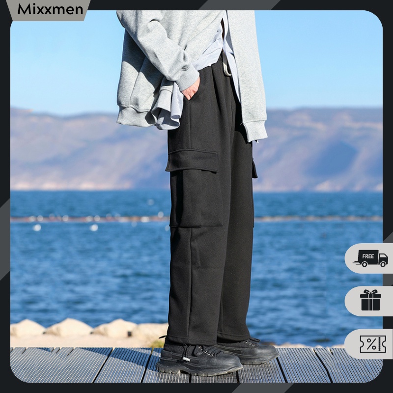Quần Jogger Nam Thể Thao Trơn Phối Túi Hộp Phong Cách Hàn Quốc Thời Trang Mixxmen QUAN NAM 139V1
