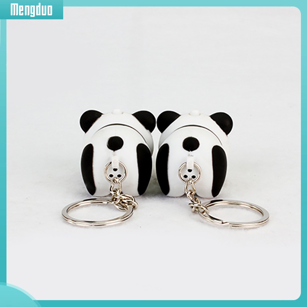 Móc Khóa Hình Gấu Trúc Có Đèn LED Dễ Thương