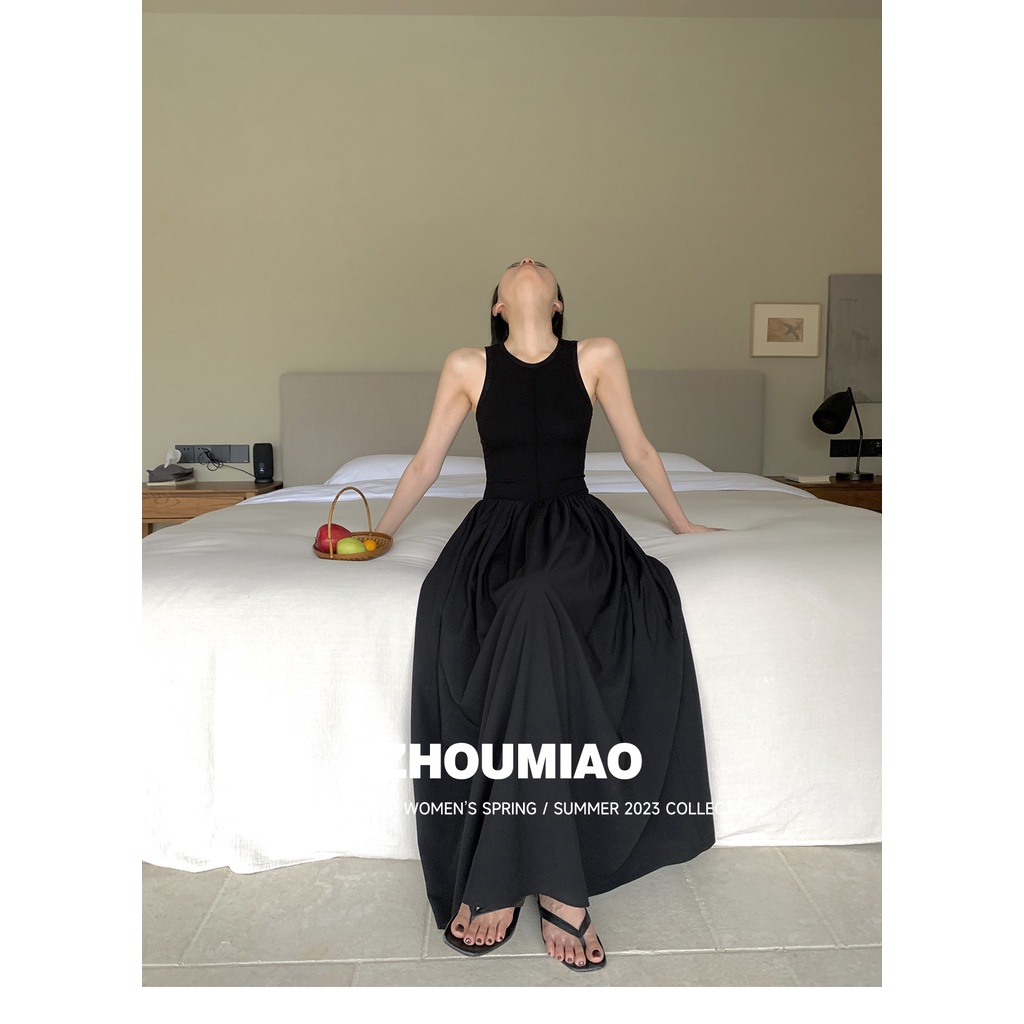 Đầm Dài Dáng Ôm Không Tay Hở Vai Thời Trang Mùa Hè 2022 Dành Cho Nữ