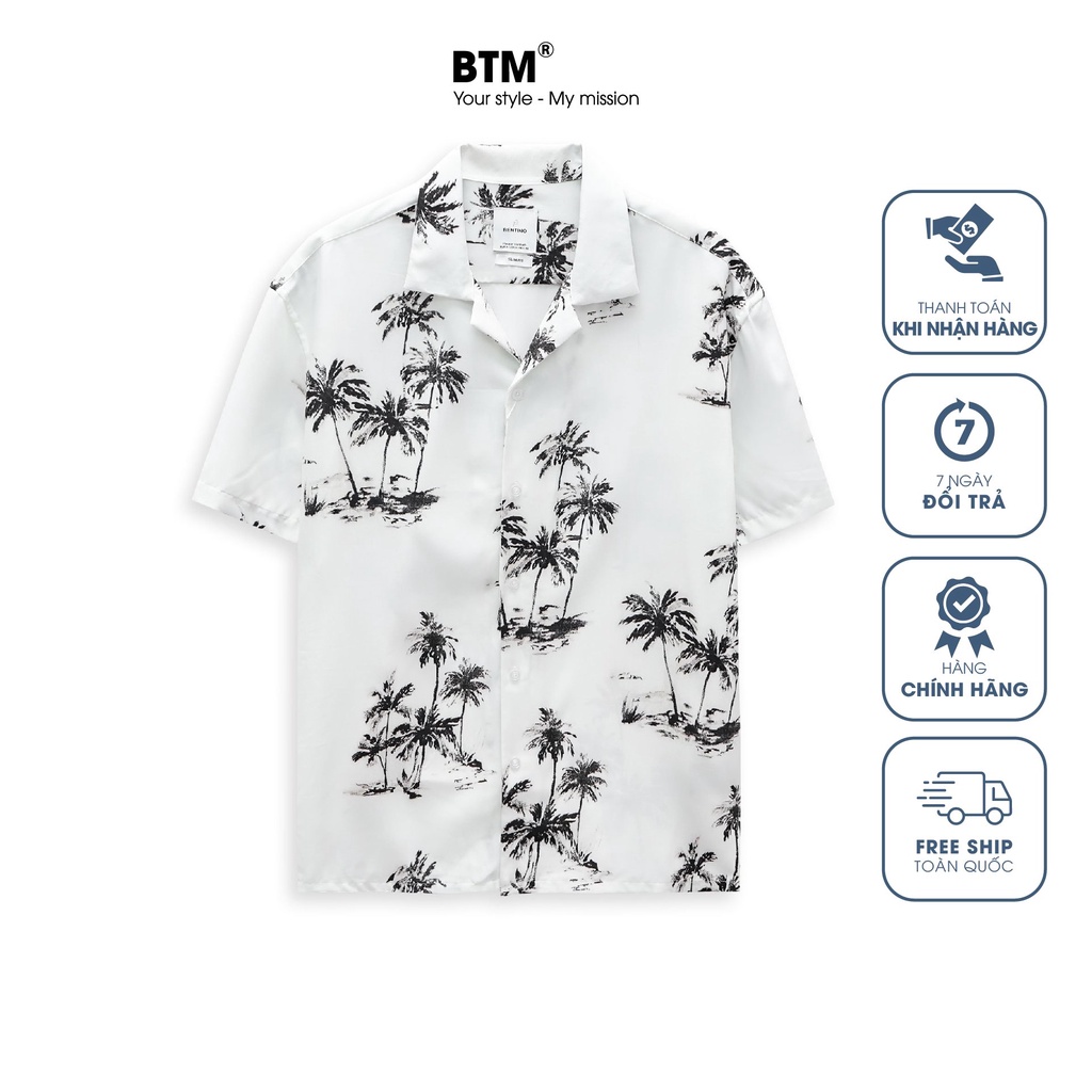Sơ mi pizama BTM họa tiết cây dừa - 2.126 - BENTINO