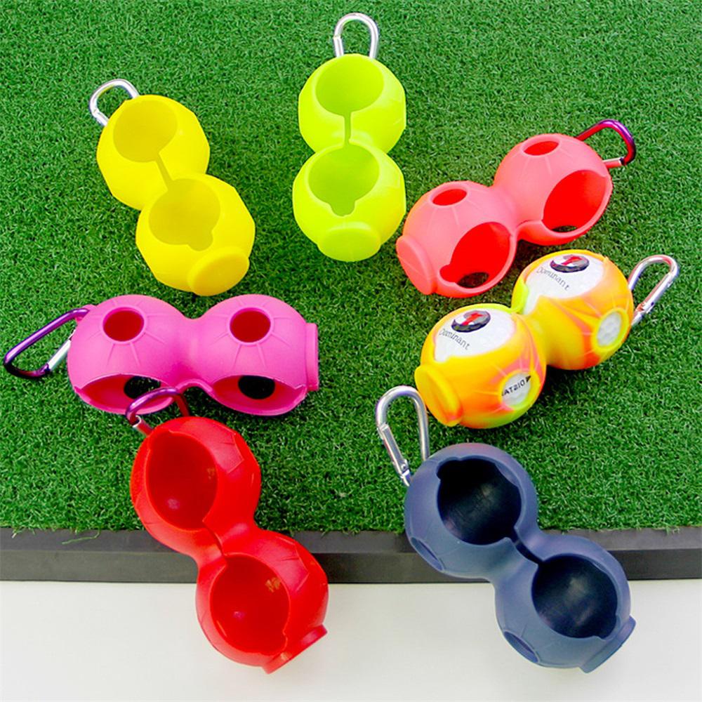 Vỏ Bọc Bóng Golf Bằng Silicon Mềm Hai Lớp Chống Rơi Kèm 2 Móc Khóa