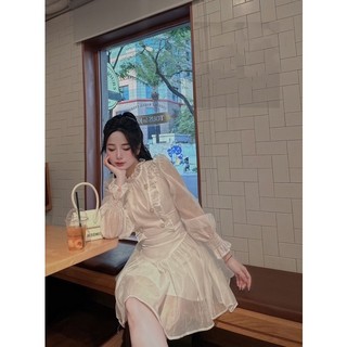 [FREESHIP] Váy tơ bèo nhúm tiểu thư siêu xinh