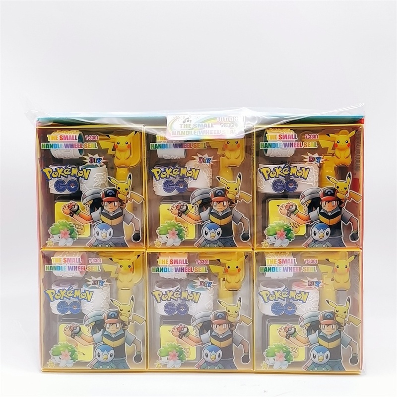 Bộ Con Dấu Đồ Chơi In Hoạt Hình Pokemon Pikachu Dành Cho Học Sinh