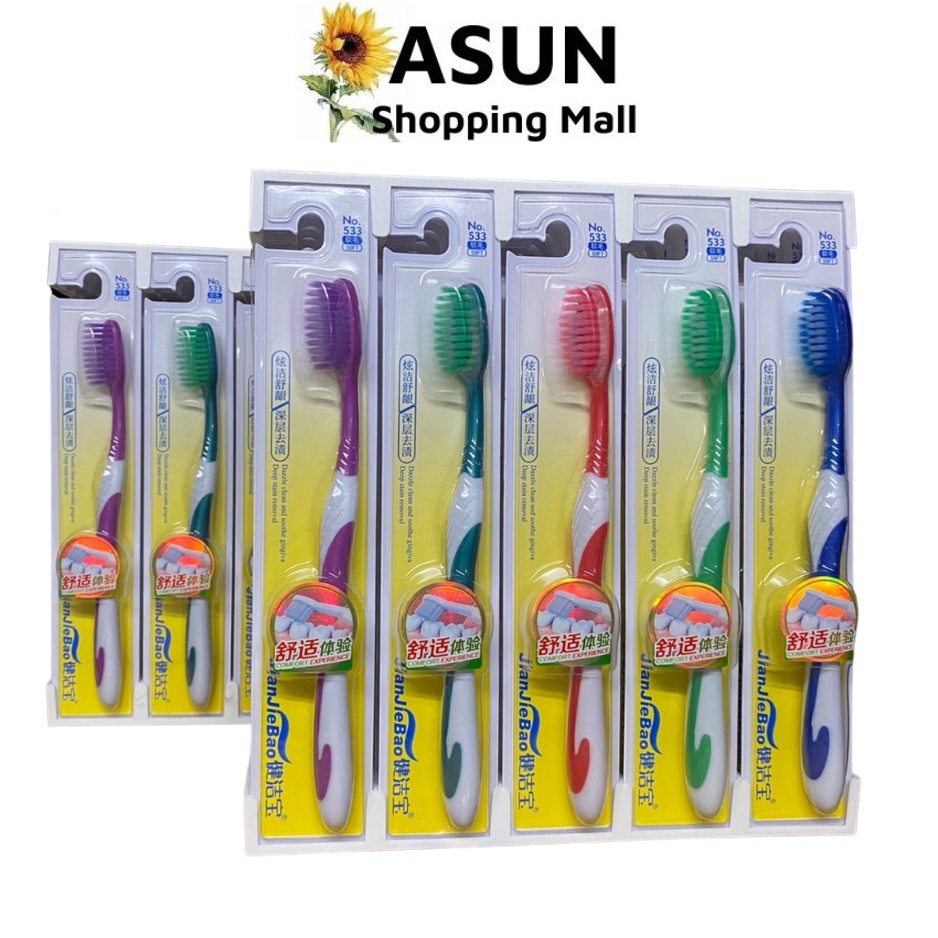 [No.533] Bàn Chải Đánh Răng Jian JieBao Lông Tơ Mềm Mại 0.18mm