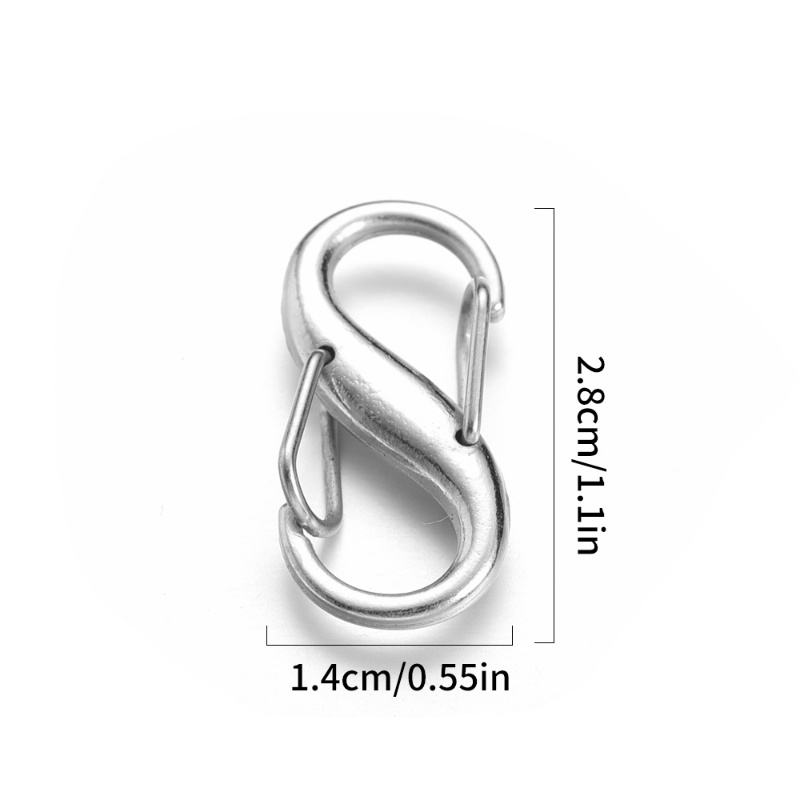 Khóa Dây Xích Hai Đầu Hình Chữ S Bằng Kim Loại Có Thể Điều Chỉnh Cho Túi Xách