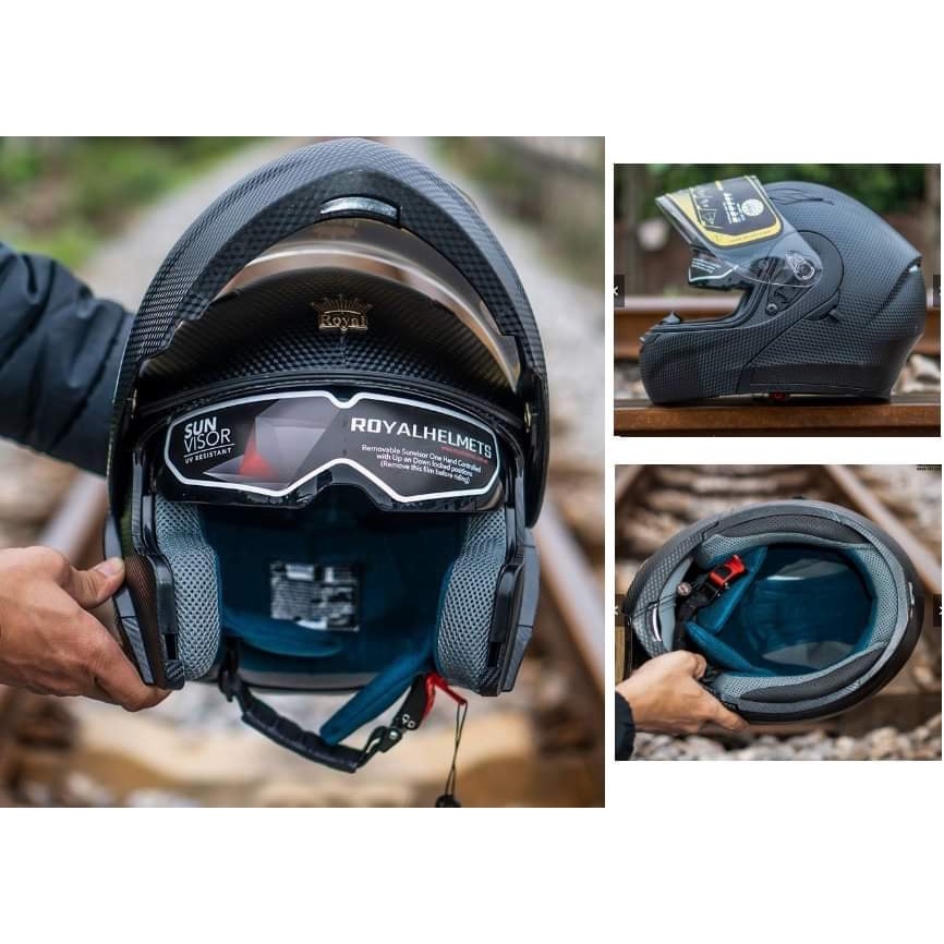 Mũ bảo hiểm Fullface Lật Hàm M179 đen