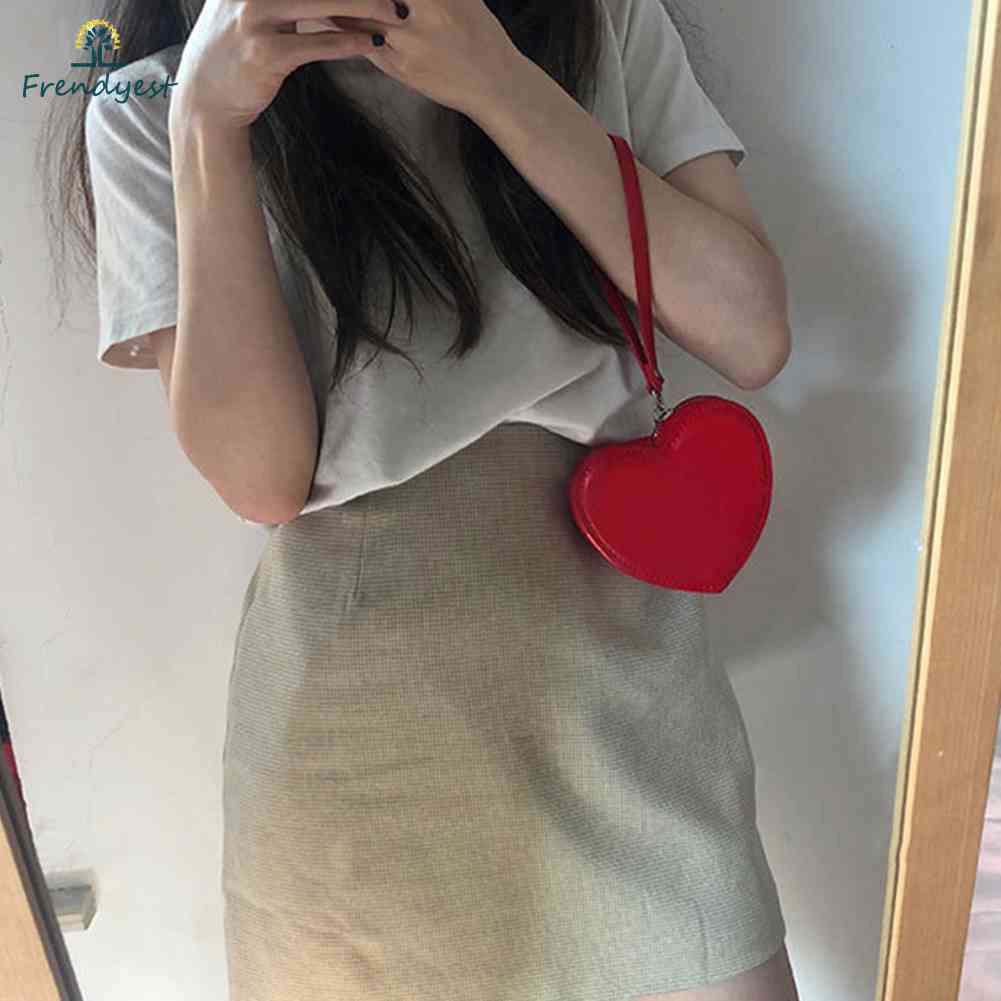 Ví da mini hình trái tim thời trang Hàn Quốc