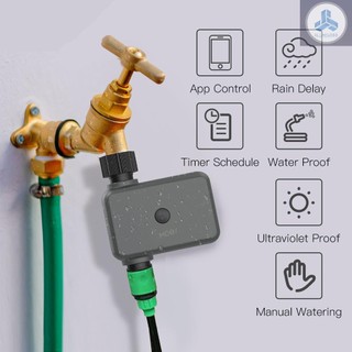 Intelligent Tuya APP BT Water Timer Rain Delay Programmable Irrigation Timer with Automatic and Manual Watering Hub Required Compatible with  B130
