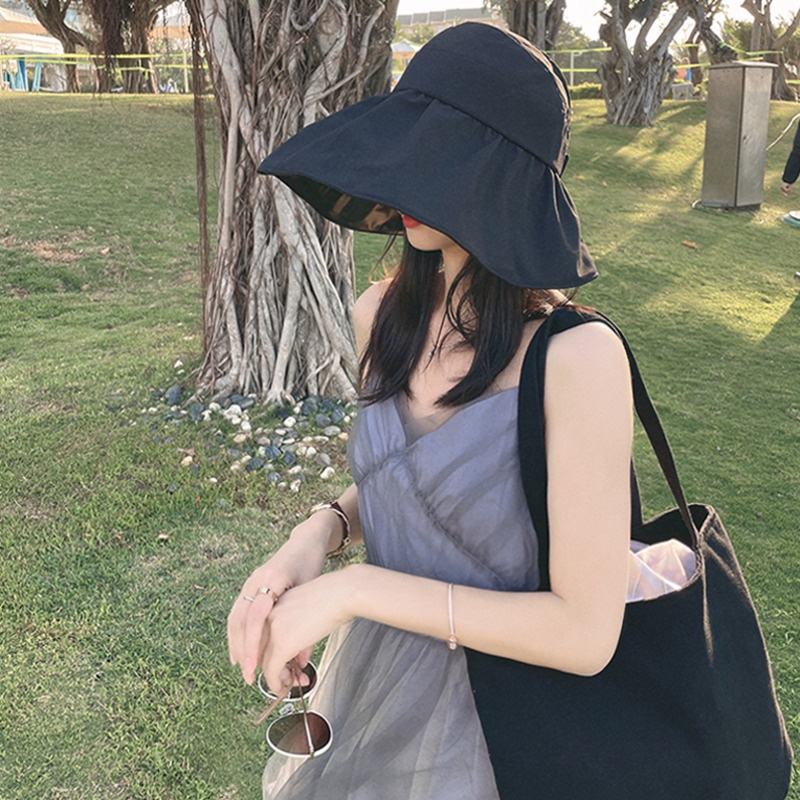 Mũ Chống Nắng Rộng Vành Hở Chóp Che Phủ Toàn Diện Thời Trang Mùa Hè Cho Nữ