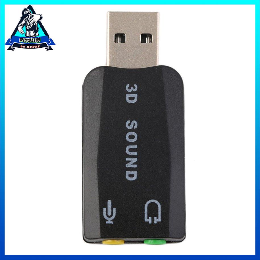 USB 2.0 Sang Loa Mic 3D Tai Nghe Âm Thanh Bộ Chuyển Đổi Card 5.1 Cho Máy Tính Xách Tay Pc [S/15]