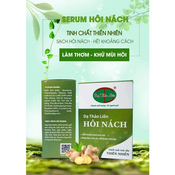 Serum Hôi Nách Dạ_Thảo_Liên Khử Hôi Nách Hôi Chân Hết Thâm Sáng Da