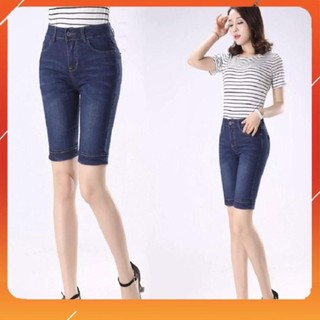 Quần Ngố Jeans Nữ Cao Cấp Co Giãn,Quần Bò Lửng