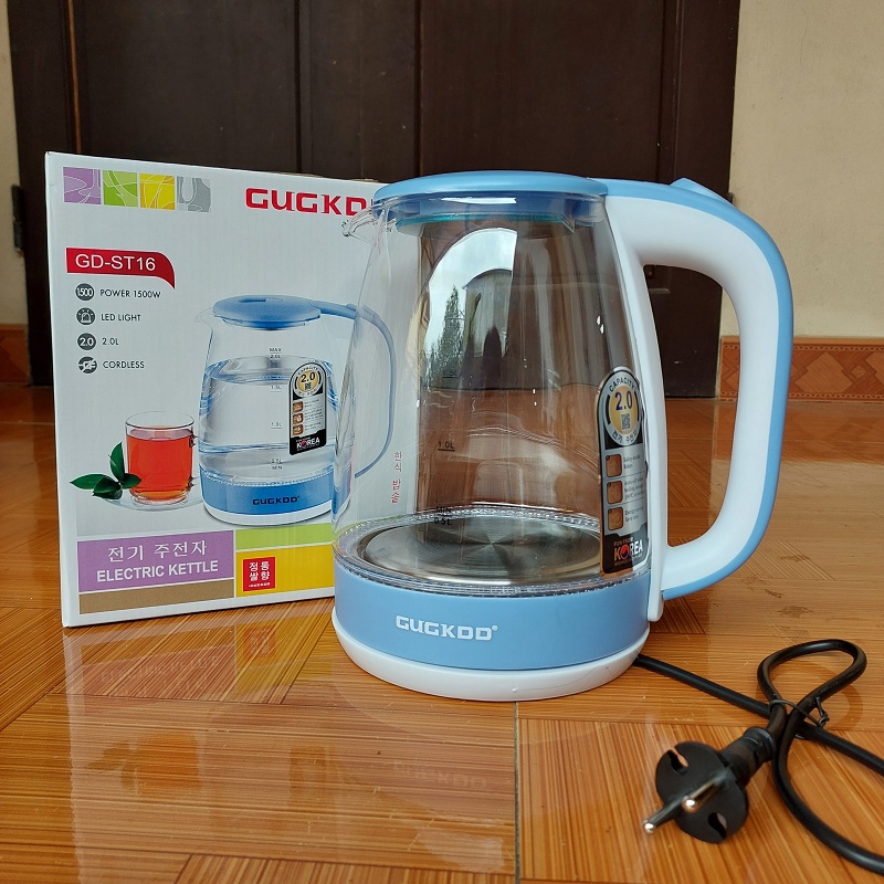 Âm Siêu Tốc Thủy Tinh Cuckoo Cao Cấp 2L 1500W , Có Đèn LED Có Rơ Le Tự Ngắt Khi Nhiệt Cao Bảo Hành 12 Tháng