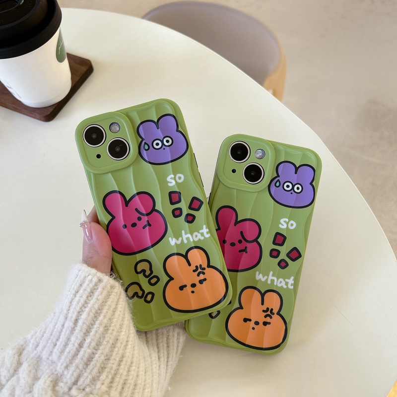 Ốp Điện Thoại IMD In Hình Thỏ Hoạt Hình Dễ Thương Cho IPhone 11 12 13 14 Pro Max 14 Plus IPhone XR XS Max