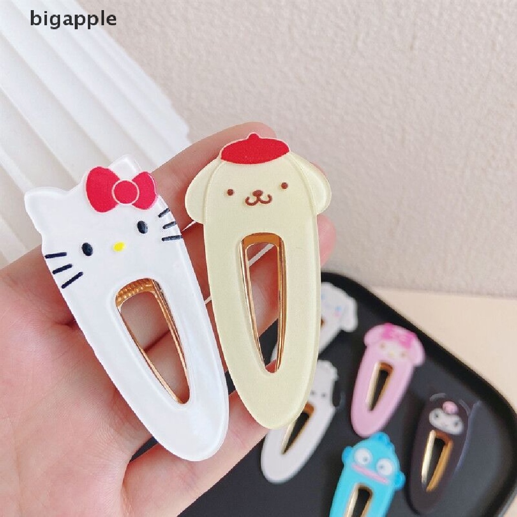 SANRIO Kẹp Tóc Họa Tiết Hoạt Hình Melody / Cinnamoroll / Hello Kitty Dễ Thương Thời Trang Cho Bé Gái