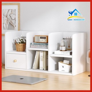 Kệ sách để bàn mini gỗ decor chất lượng cao cấp, kệ sách mini nhỏ gỗ CN An Cường KS03 chọn màu - Made by Sành