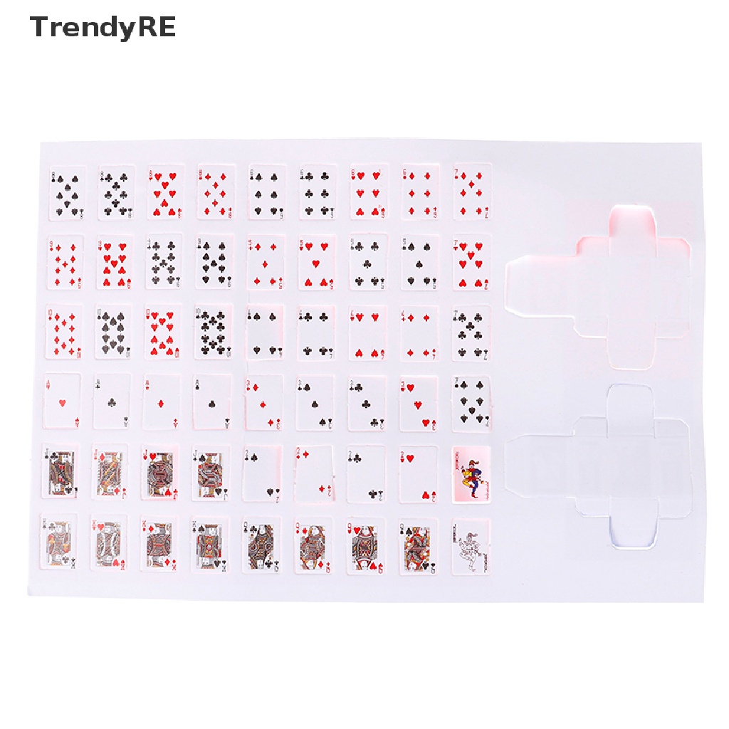 Bộ Bài Mini Dễ Thương Cho Nhà Búp Bê Tỉ Lệ 1: 12