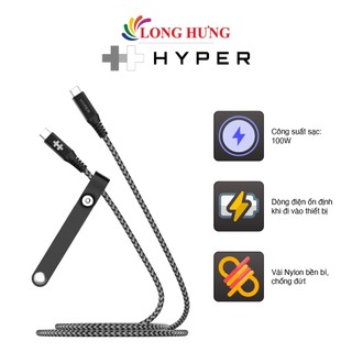 Cáp USB Type-C to Type-C HyperDrive 2m 10GBPS + 100W HD-CBG601 - Hàng chính hãng