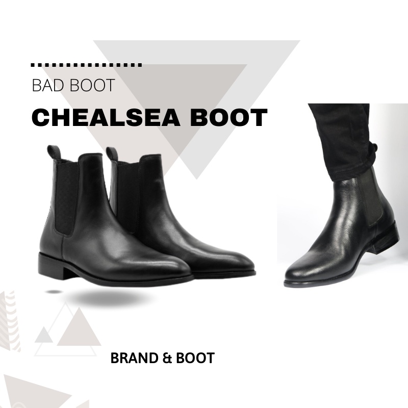 Giày boots nam Chelsea Boots Classic đế khâu ( đặt lùi 1 size) hàng da chống nhăn