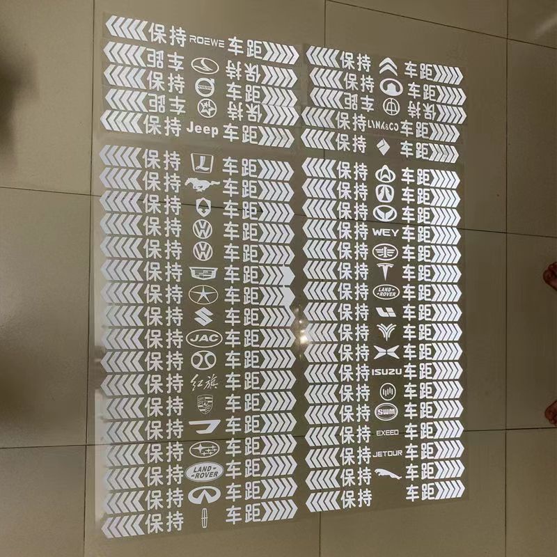 Miếng Dán logo Phản Quang laser Nhiều Màu Sắc Cảnh Báo Giữ Khoảng Cách Giữ Khoảng Cách Cho Xe Hơi