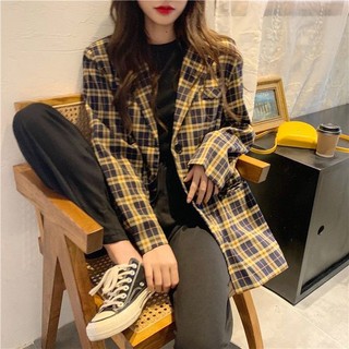 [ord] Áo Blazer xanh lam sọc caro (C77) - HÀNG ORDER