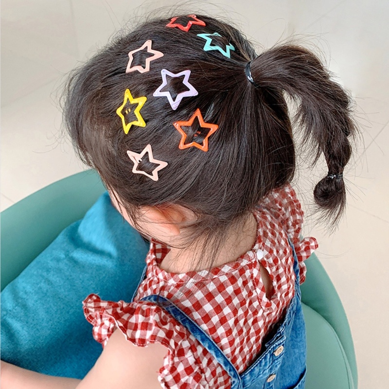 Kẹp Tóc Hình Ngôi Sao Nhiều Màu Sắc Y2k Màu Dạ Quang Cho Nữ