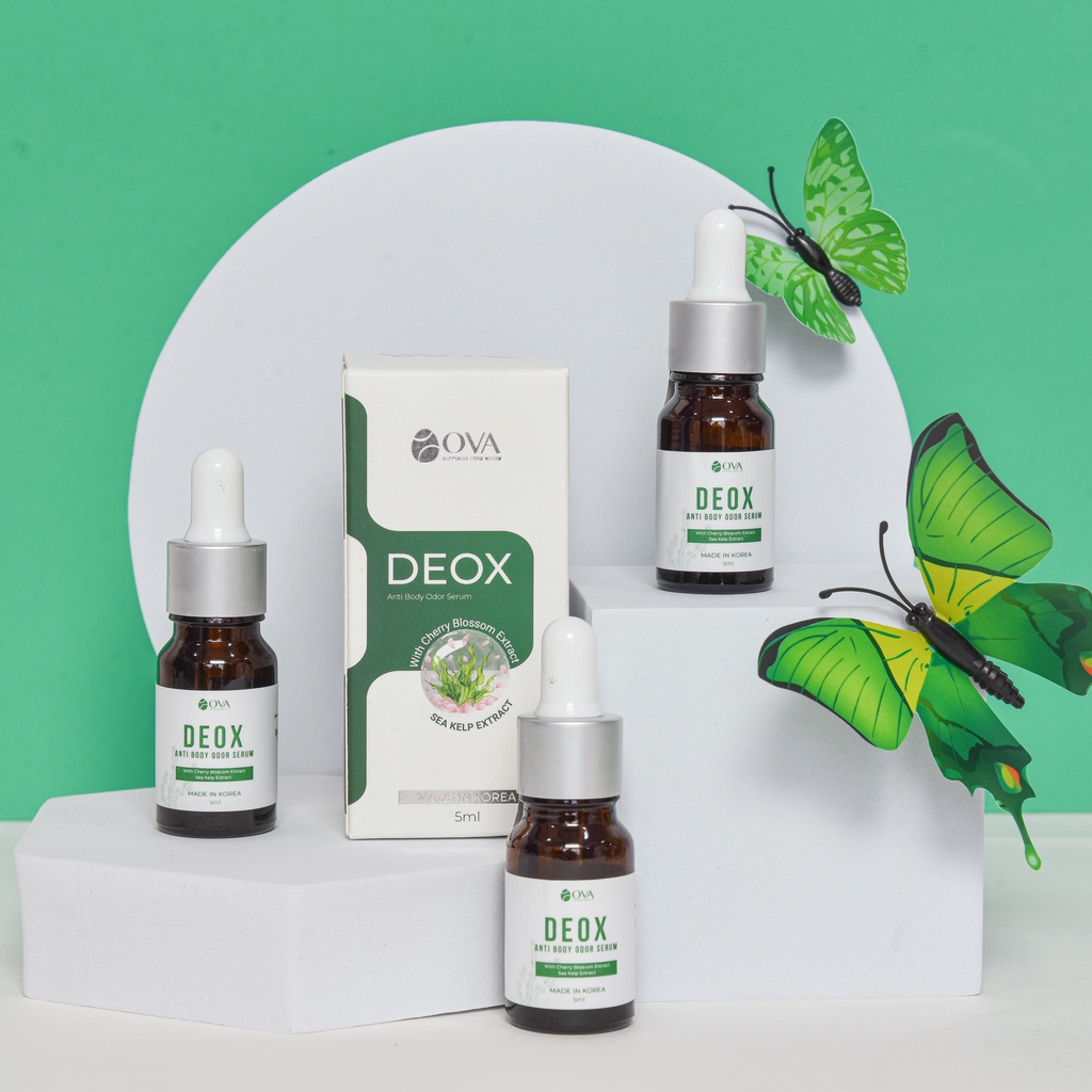 Set quà Ova Serum hôi nách OvaDeox, Miếng dán ngực OvaPink, Miếng dán thấm mồ hôi nách