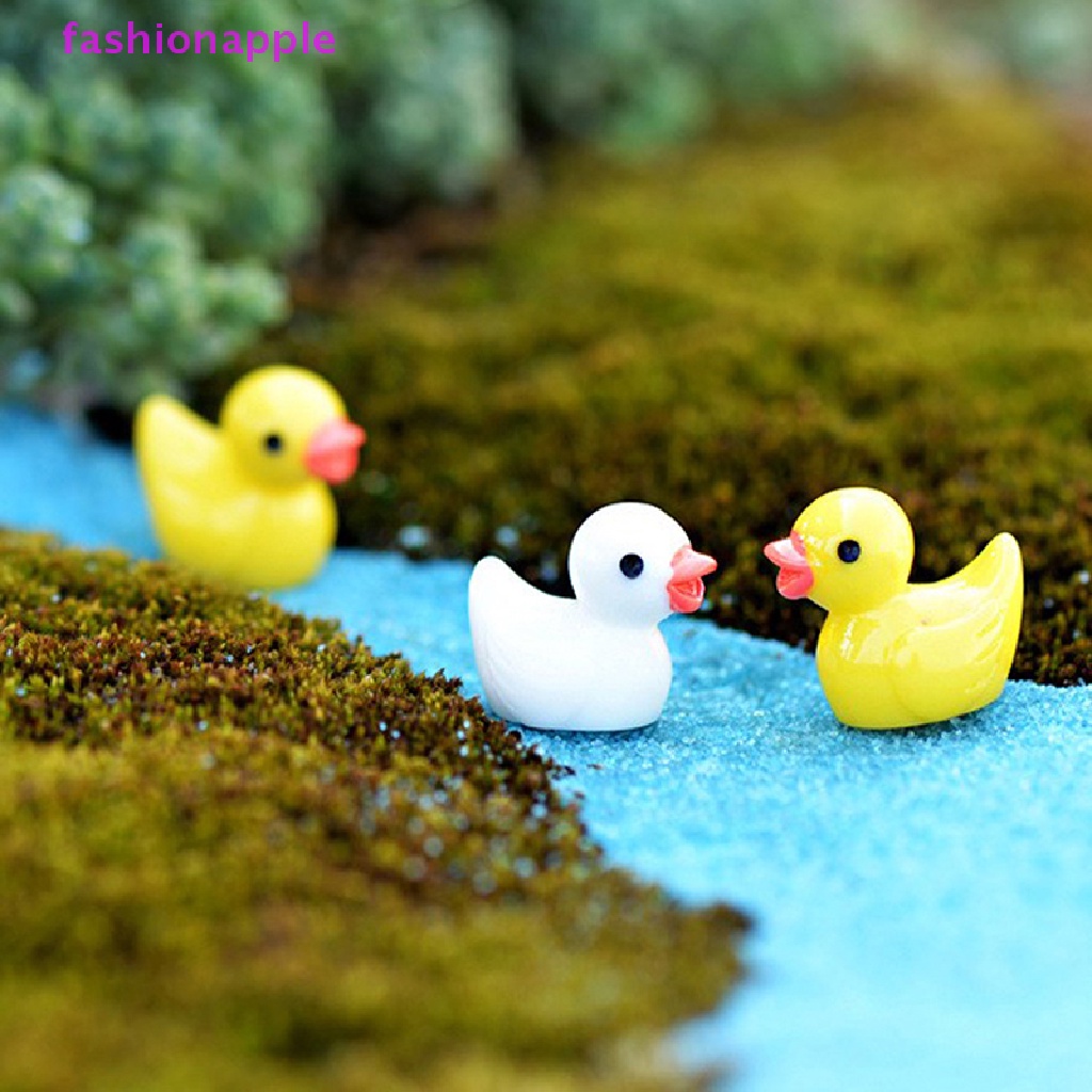 Set 10 Chú Vịt Bằng Nhựa Resin DIY Trang Trí Sân Vườn