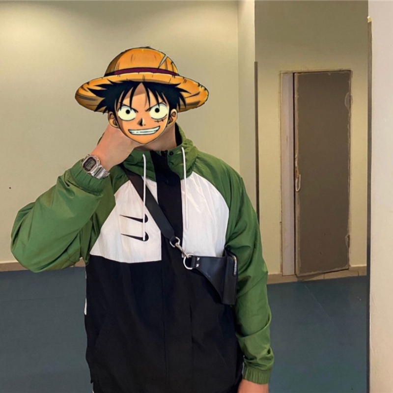 Áo Khoác Gió Nike 100% Phối Màu Có Khóa Kéo Phong Cách Thể Thao Cho Nam Nữ