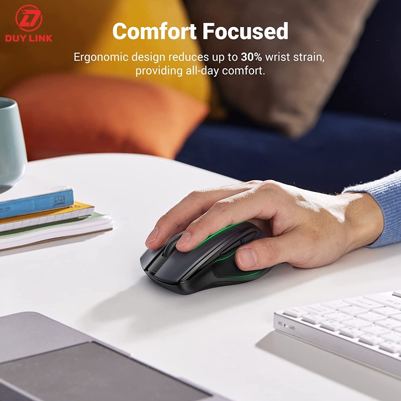 Chuột không dây 2.4G Ugreen 90545 Silent Click 4000 DPI chính hãng cao cấp