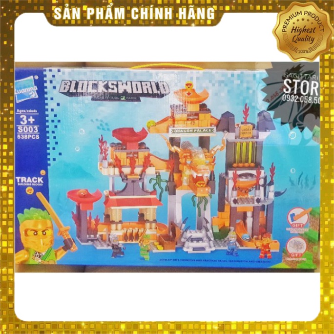 Lego Minecraft Zuanma S003 Lắp Ráp Long Cung ( 538 Mảnh - Có Đèn Led ) [ Hàng Có Sẵn ]