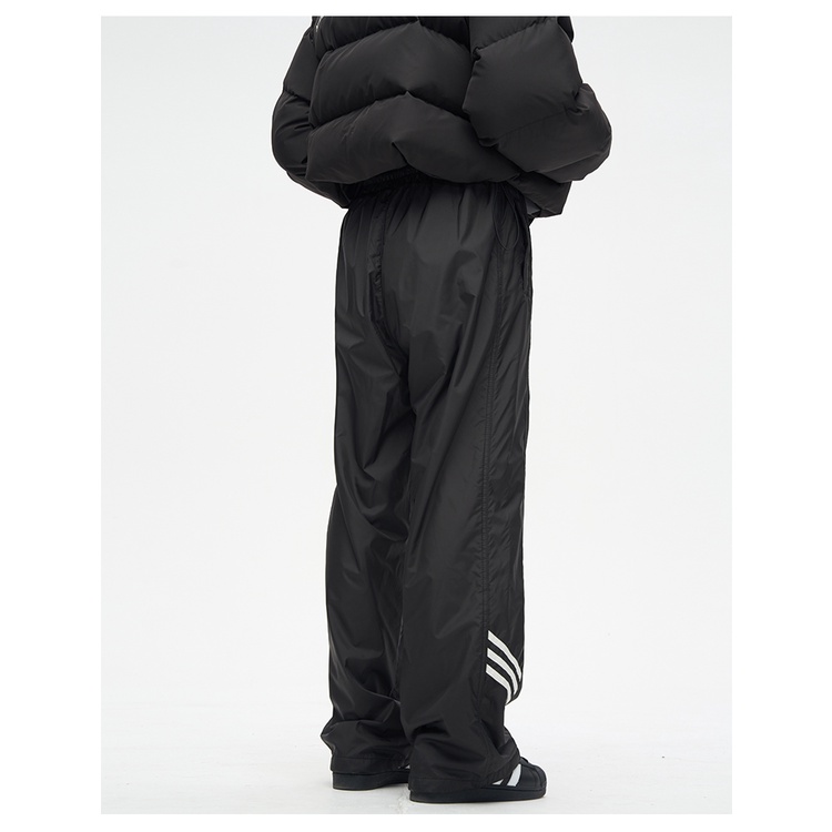 Quần Thể Thao Ba Lớp Phong Cách Retro Mỹ Dáng Rộng Hợp Thời Trang Thu Đông Mới