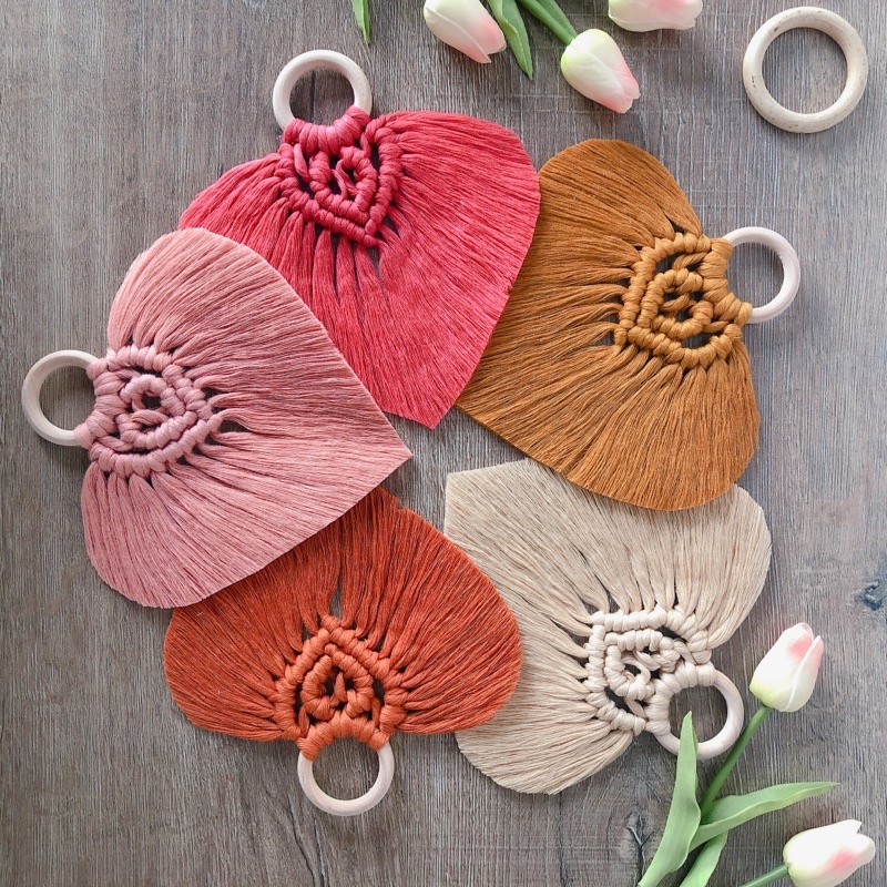 Lá treo macrame trang trí treo trên tường decor treo phòng ngủ