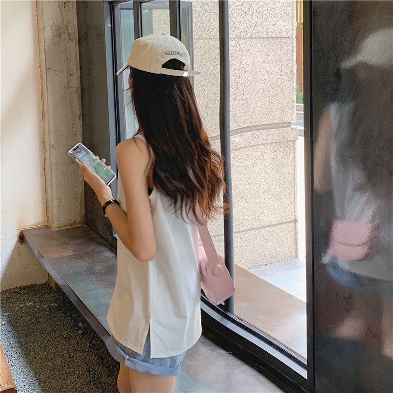 Áo không tay CCVN dáng rộng màu sắc đơn giản phong cách thời trang Hàn Quốc