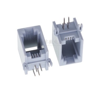 Ổ cắm điện thoại rj11 màu xám 4p4c rj11 4p4c cho điện thoại