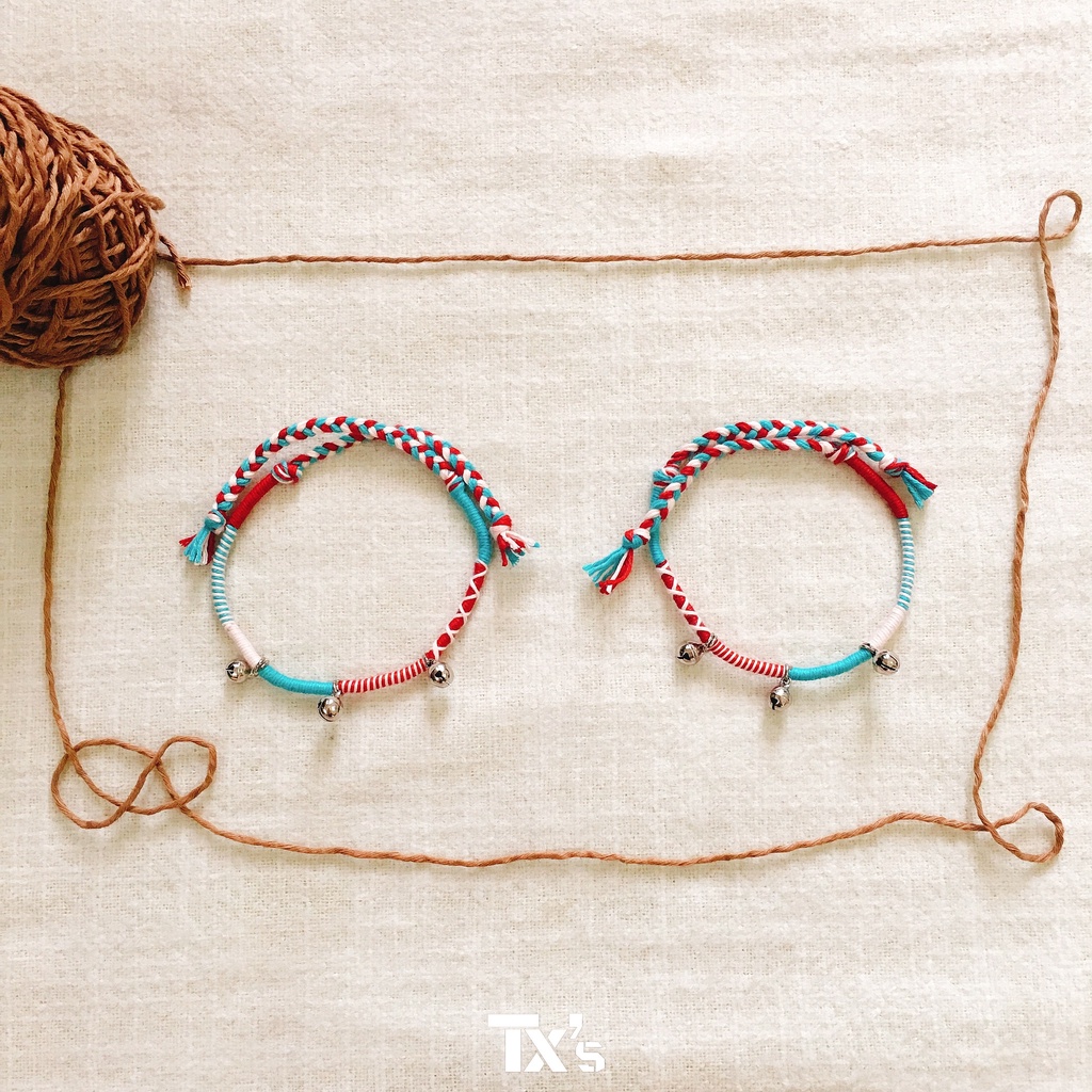 Cặp Vòng Chân TX's Handmade Circle Couple 3 Chuông Cho Bạn Thân - Cặp Đôi