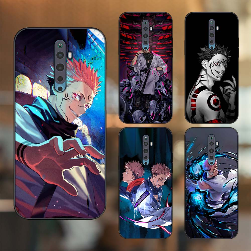 Ốp lưng Oppo Reno 2F viền đen in hình Sukuna Yuji Jujutsu Kaisen Chú Thuật Hồi Chiến