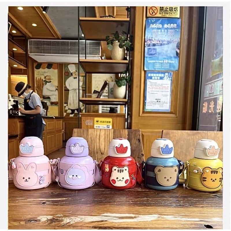 Bình nước giữ nhiệt cho bé phong cách Hàn quốc